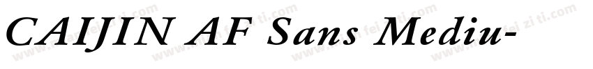 CAIJIN AF Sans Mediu字体转换